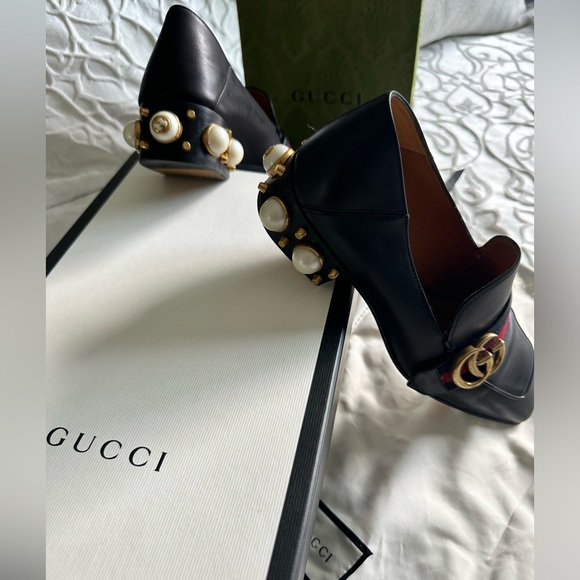 GUCCI Women’s Peyton Pearl Heel Size 37 1/2 gorgeous, in great condition! - Picture 3 of 11